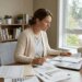 Personne comparant des offres de crédit à la consommation à son bureau