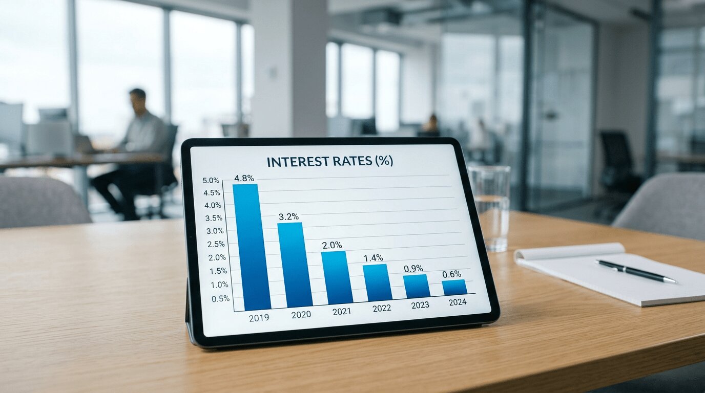 Taux crédit conso 2026 : baromètre, taux d'usure et conseils pour emprunter moins cher 1 Graphique de taux d'intérêt crédit conso sur écran tablette en 2026