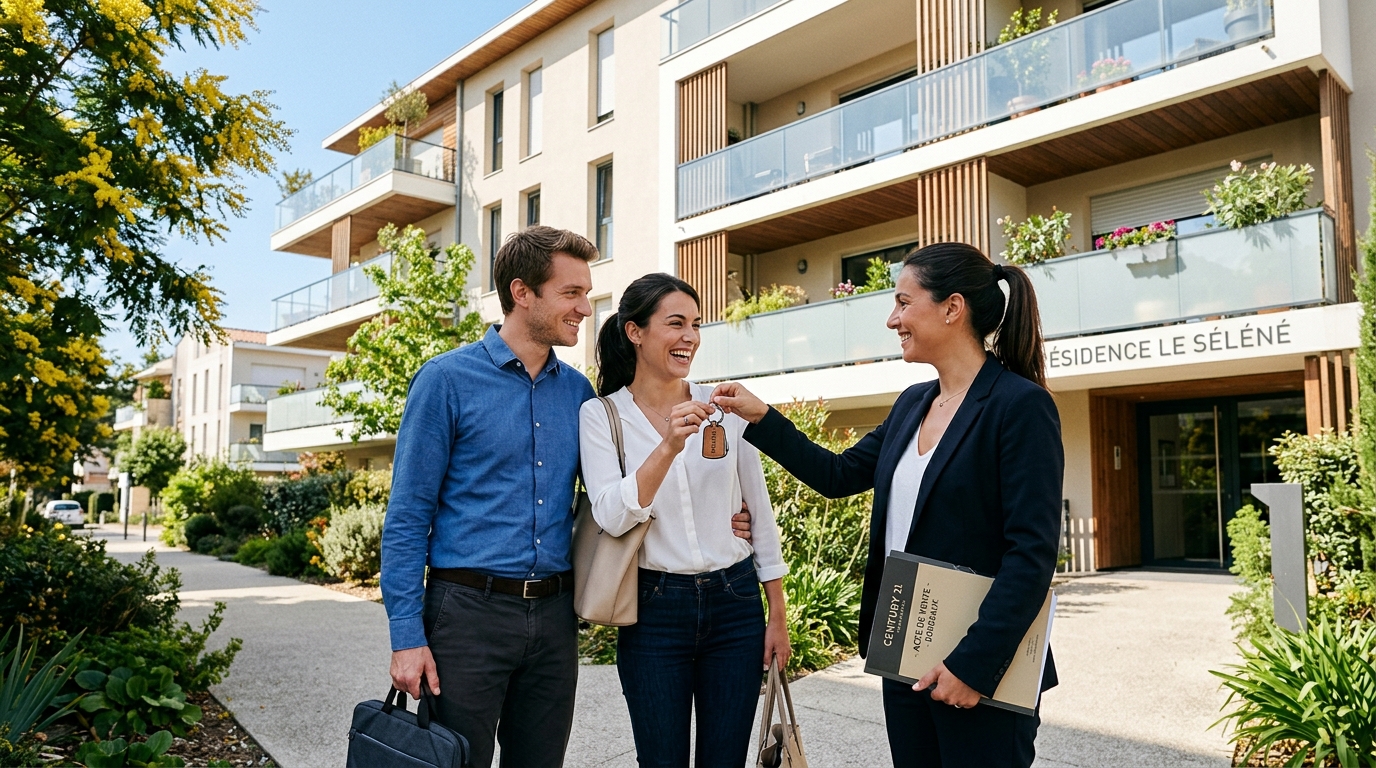 Taux immobilier juin 2026 : ce que la stabilisation cache vraiment 3 Jeune couple primo-accédant recevant les clés de leur premier logement en France