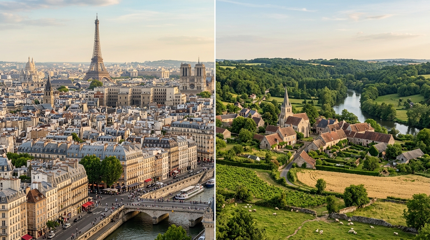 PTZ 2026 : zones, plafonds de ressources et simulation du prêt à taux zéro 2 contraste entre zone urbaine dense et zone rurale pour le zonage immobilier