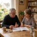 Couple francais examinant les conditions de leur credit immobilier a taux fixe
