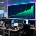 Écran de trading affichant une courbe en hausse pour les ETF Ethereum