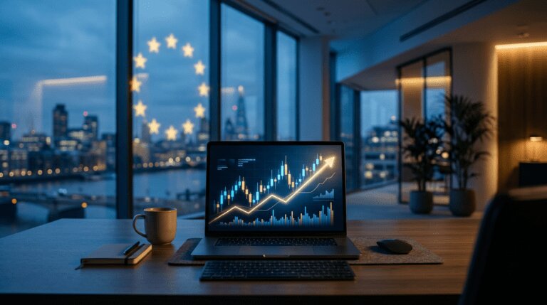 Fin transition MiCA plateformes crypto Écran affichant un graphique crypto abstrait sous régulation européenne MiCA