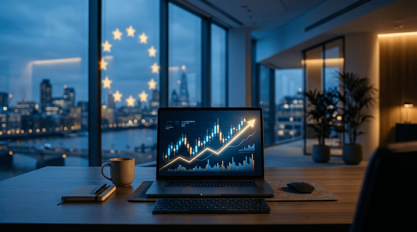 Fin transition MiCA plateformes crypto Écran affichant un graphique crypto abstrait sous régulation européenne MiCA