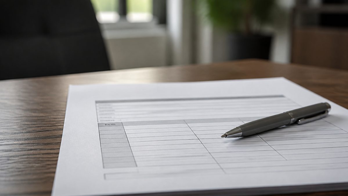Prêt à taux zéro banque islamique : ce que dit vraiment la finance halal 1 Contrat de financement immobilier posé sur un bureau avec un stylo
