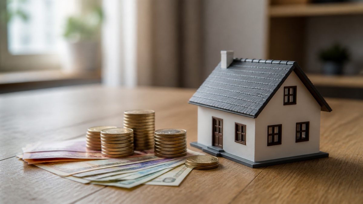 Loi Hamon assurance emprunteur : est-elle encore valable en 2026 ? 5 Maquette de maison posée à côté de pièces et billets en euros