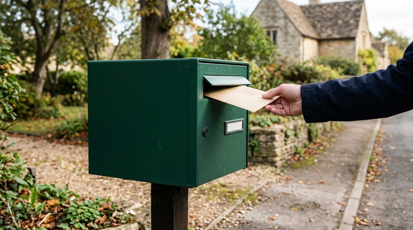 La banque peut-elle annuler une offre de prêt signée ? 4 Main déposant une enveloppe de courrier recommandé dans une boîte aux lettres