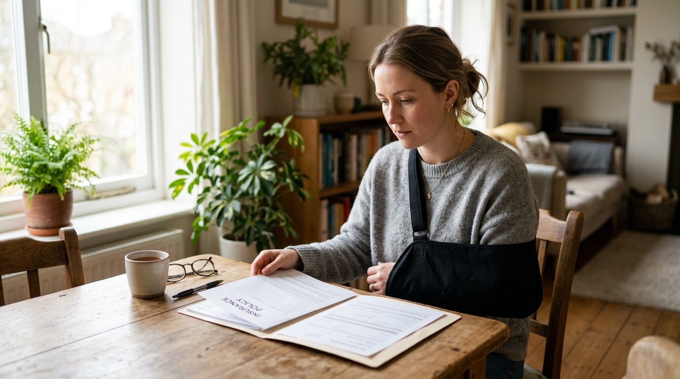 Emprunteur en incapacité temporaire consultant les garanties de son contrat