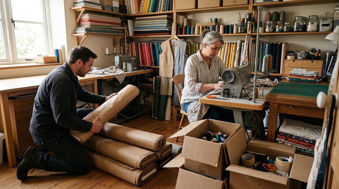 Micro-entrepreneuse en couture ayant financé son activité par microcrédit express