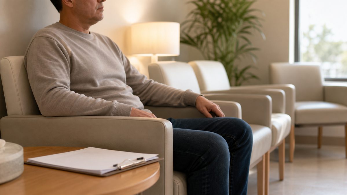 Loi Hamon assurance emprunteur : est-elle encore valable en 2026 ? 7 Personne assise calmement dans une salle d'attente médicale