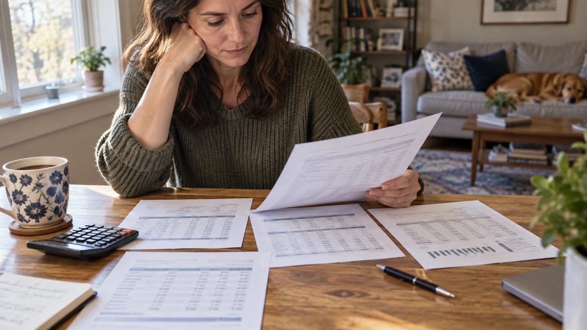 Comparer les offres de crédit immobilier Personne comparant plusieurs documents d'offres de crédit sur une table
