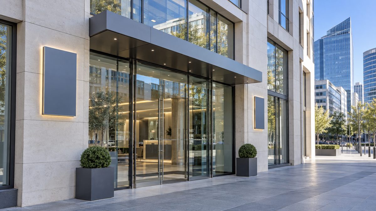 Refinancement bancaire et OAT 10 ans Façade d'une agence bancaire française dans un quartier d'affaires